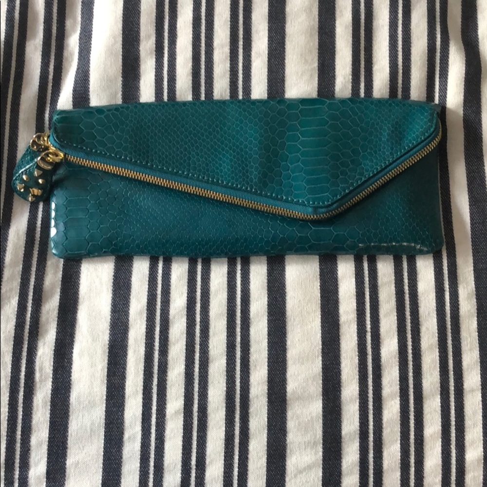 Teal Henri Bendel Clutch